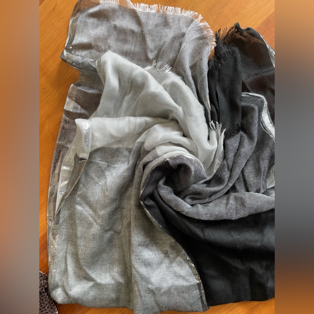 Calvin Klein gray black scarf….